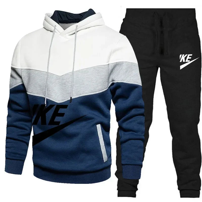 Men Autumn Winter Sets Zipper Hoodie Pants Pieces Casual | SAMAG