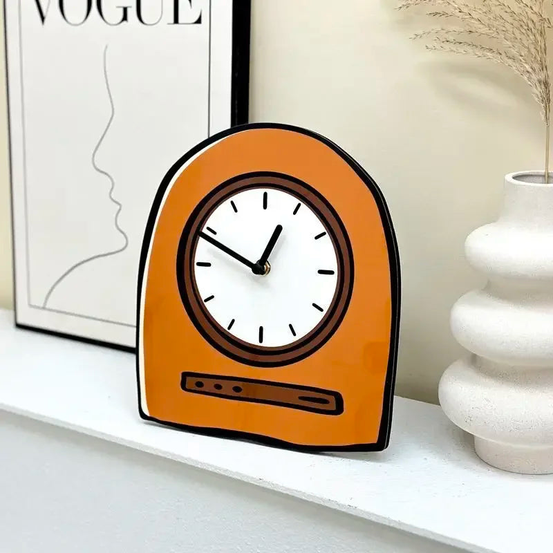 Cartoon Wall Clock Korea Creative Living Room Clocks Home Decor Digital Clocks Simple Swinging Pendulum Clock Home Decoration