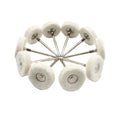 10PCS Jewelry Polishing Wheel Cloth Cotton Wool Brass Steel Wire Abrasive Brush For Rotary Tools 2.35 Shank