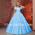 Elegant Flower Girl Dresses for Wedding Satin Beaded - View 12 | SAMAG