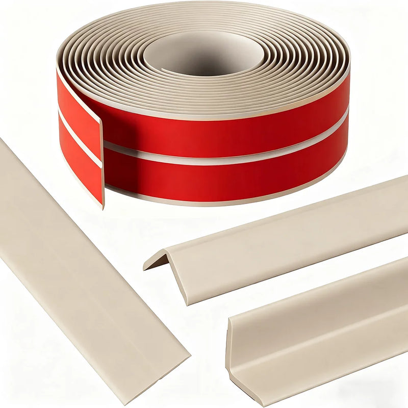 High Quality Self Adhesive Wall Corner Protector Flexible Free Cut Caulk Strip 3 Meters L Shape Edge Guard Household Countertop