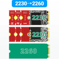 JEYI M.2 NGFF NVME SSD Extension Bracket Transfer 2230 2242 2260 2280 Length Extend Adapter Bracket Card Plate Change Long Size