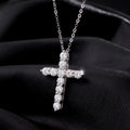 MODIAN D Color Moissanite Necklace 925 Sterling Silver Exquisite Cross Link Chain Pendant For Women Fine - Visuel 4 | SAMAG
