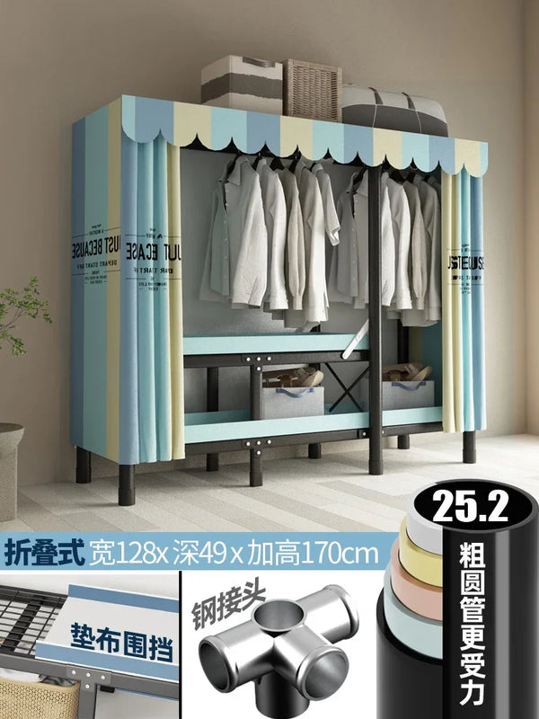 Folding Steel Frame Wardrobe Installation - Free Open Closet Durable and Economic Storage Cabinet for - View 9 | SAMAG