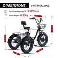 20-Inch spot pedal electric power fat tire tricycle Russia hot-selling snow rough tire leisure and entertainment