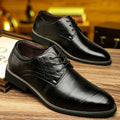 QRLQRL High Quality Mens Classic Black Comfortable Oxford Shoes  Men's Cowhide Carved Business Banquet Casual Leather Shoes