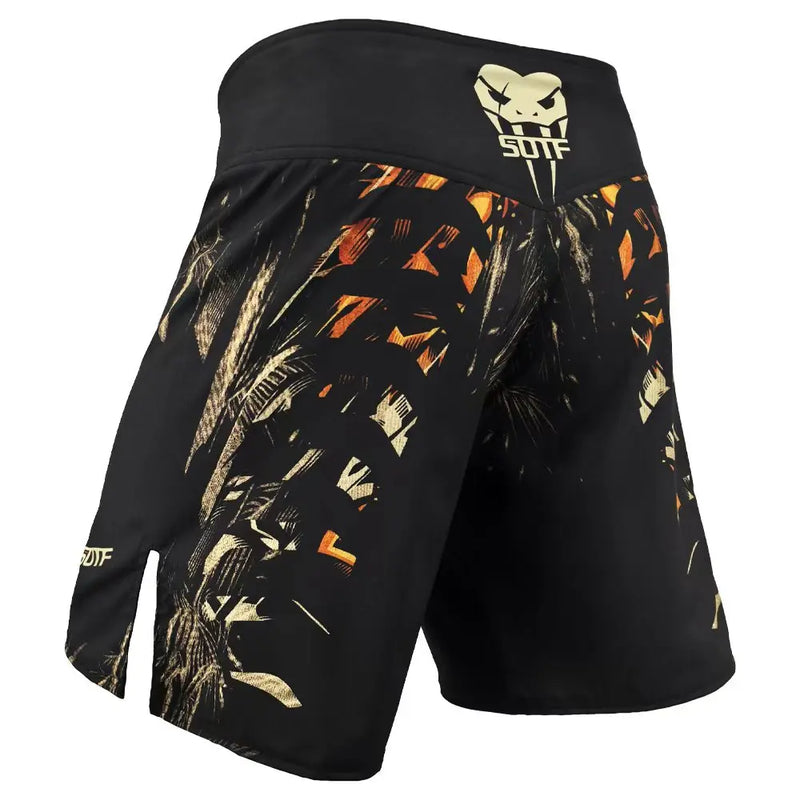 Adults Geometric Venomous Snake Camouflage MMA Shorts Men Women Tiger Muay Thai Boxing Sanda Fight Sports Clothing