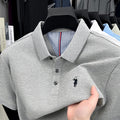 100% pure cotton high - end brand men's short sleeve polo shirt summer fashion original pony embroidery golf - View 6 | SAMAG