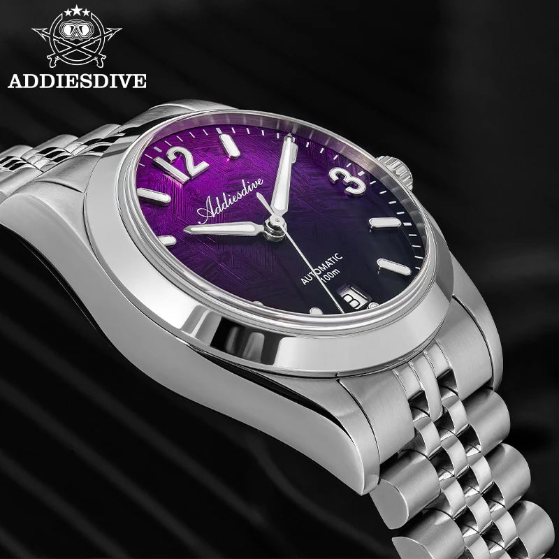 ADDIESDIVE AD2547 Watch For Men Sapphire Glass 10Bar Waterproof BGW9 Super Luminous Japanese 8215 Automatic Mechanical Watches