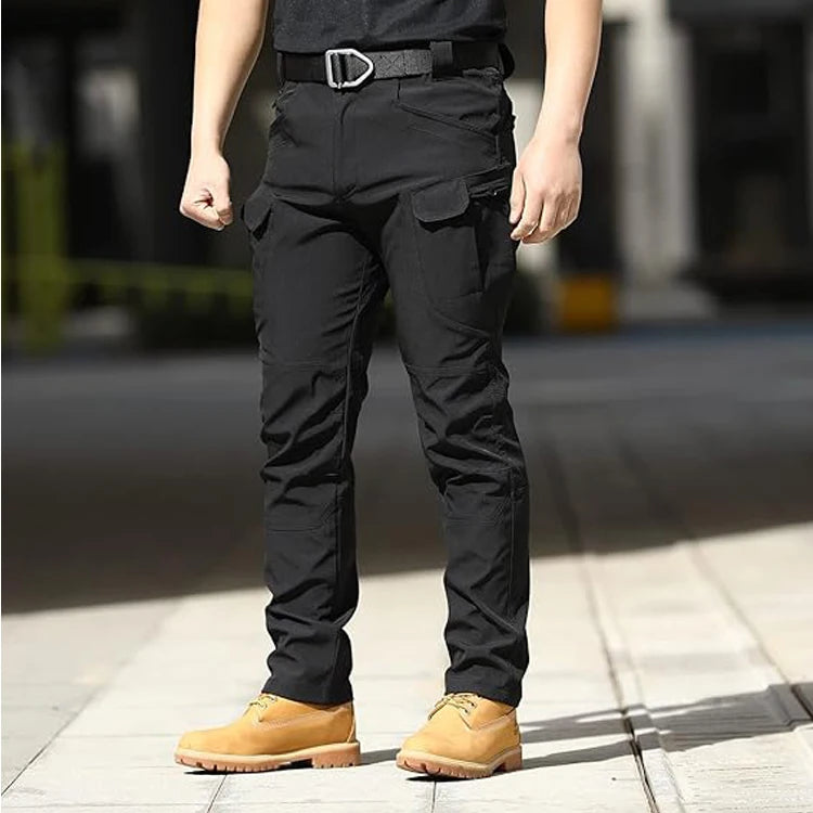 Cargo Pants Hiking Men Outdoor Waterproof Multi-pocket Tactical Trousers Camping Spring Autumn Combat Rip-Stop Work Pant
