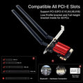 AC1200 WiFi 5 PCIe Wireless Network Card Dual Band 2.4G/5GHz Bluetooth 4.0 1200Mbps Adapter For Desktop PC - Visuel 3 | SAMAG