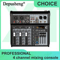 4 Channel Audio Interfacer Depusheng XT4 DJ Mixer Sound Board 99-Bit DSP Effect USB +48V Phantom Bluetooth for Karaoke