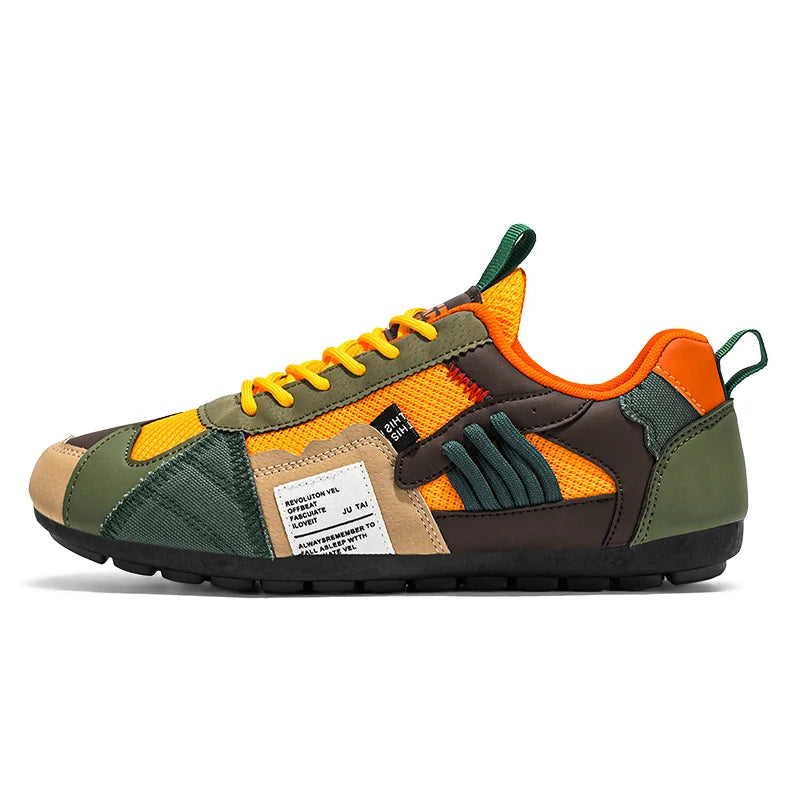 Men's Forrest Gump Shoes Trendy Flat-Sole Lace-Up Sneakers Versatile Casual Shoes Low-Top Soft-Sole Men's Shoes