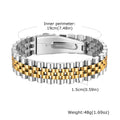 15MM Chunky Watch Band Bracelets for Men,19CM Magnetic Stainless Steel Links Wristband,Stylish Jewelry Gifts for Dad Husband Son