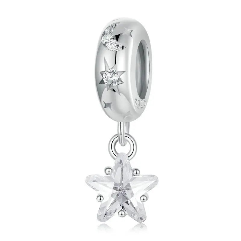 WOSTU 925 Sterling Silver Animal Cat Charm Pendant Heart Family Ladybug Bee Beads Fit Original Bracelet DIY Jewelry For Women