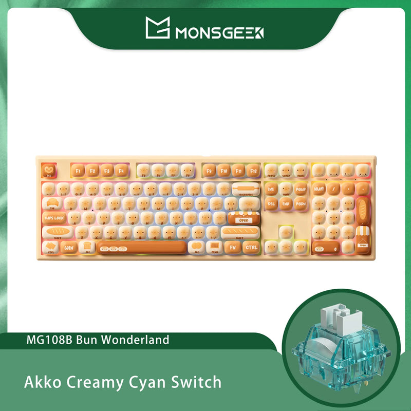 Akko MonsGeek MG108B Bun Wonderland Wireless Mechanical - Visuel 7 | SAMAG