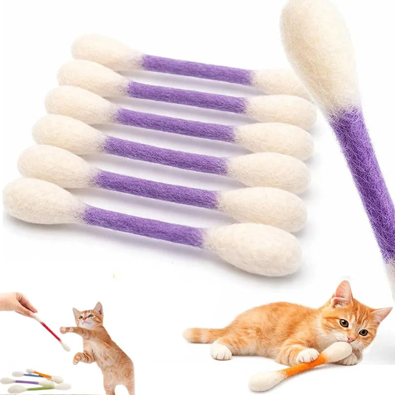 Cotton Swabs Cat Toys with Catnip Kitten Chew Sticks for Indoor Boredom Durable Dental Teething Ropes cat Lover Gift Accessories