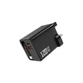 3 In 1 120W GaN Charger USB Type C Fast Charging Phone Charger Adapter With Retractable USB C Cable Wall Plug For iPhone Huawei