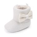 Baby Ankle-covered Boots Cute Bowknot Warm Lining Winter Infant First Walking Shoes for Baby Girls Soft Cotton Sole Baby Likes