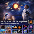 Upgraded Planetarium Projector with Noise and Bluetooth Speaker, Astronaut Space Light Galaxy Projector for Bedroom, Ceiling St
