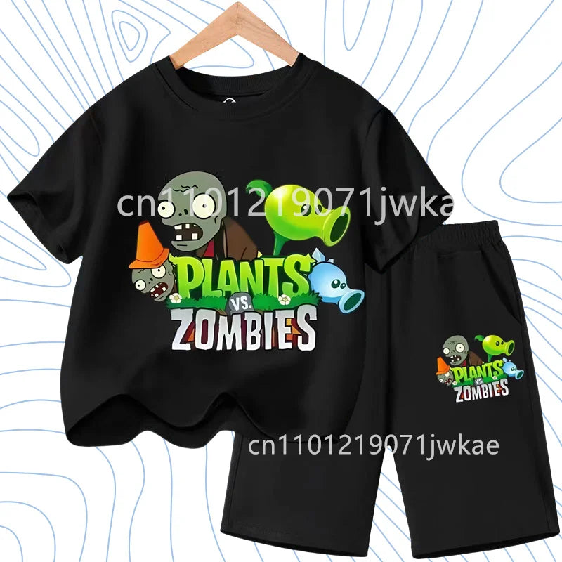 Children's Plants Vs. Zombies Short - Sleeved T - Shirt Set - View 14 | SAMAG