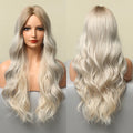 Red Brown Copper Ginger Long Wavy Synthetic Hair Wigs for Black Women Body Wave Ombre Wig Cosplay Natural Heat Resistant Wig