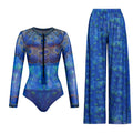 Women's Long Sleeve Swimwear Sunscreen One Piece Swimsuit | SAMAG