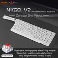 AJAZZ NK68V2 Single-Mode Wired Mechanical Keyboard Portable Gaming Keyboard RGB Hot-Swappable PC Lightweight Mechanical Keyboard