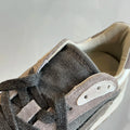 Women's Vulcanized Shoes Leather Beaded Casual Sneakers