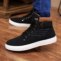 Men's High Top Sneakers Casual Vulcanized Shoes Spring/Autumn Men Shoes High Quality Frosted Faux Suede Casual Platform Shoes
