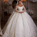 Customized Luxury Wedding Dresses Long Sleeves Sequins | SAMAG