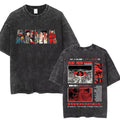 Washed Retro Japanese Anime Akira Print 100%Cotton Men Woment T-shirt Summer Autumn Daily Sports Party Casual Loose Short Sleeve