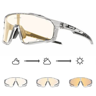Kapvoe Gold Photochromic Glasses Cycling Sunglasses Men | SAMAG