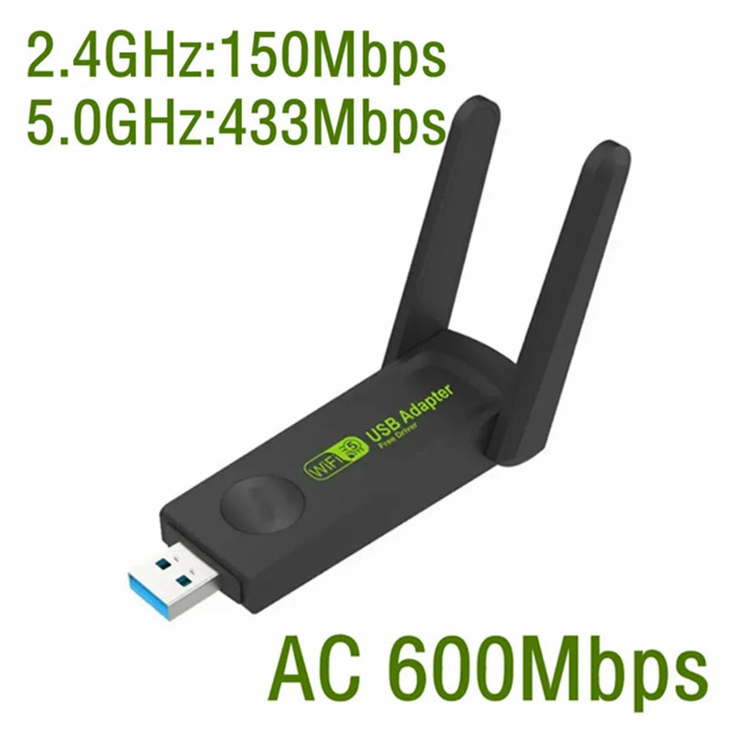 1300Mbps WiFi USB Adapter Dual Band 2.4G/5Ghz Wi - Fi Dongle 802.11AC Powerful Antenna Wireless Receiver - Visuel 7 | SAMAG