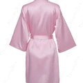 Solid Satin Night Robe, Elegant Half Sleeve V Neck House | SAMAG