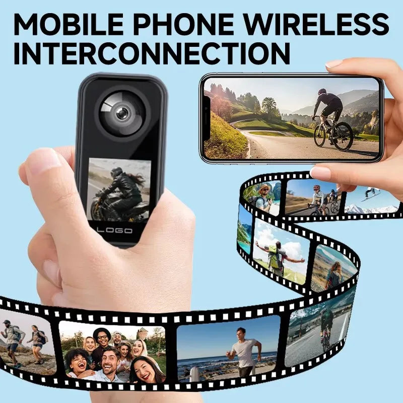 Action Cameras 4k 130° Video Wide Angle WiFi Pocket Action Camera Front 2K And Rear 2K Night Vision Bicycle Helmet Motorcycles