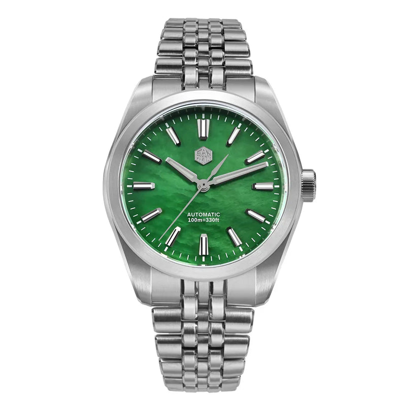 San Martin 39mm MOP Dial Sport Gada Watch Luxury Dress Men Miyota 90S5 Automatic Mechanical Wristwatch Waterproof 100m SN0144