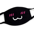 Black Face Mask Unisex Winter Warm Thickening Half Face Mouth Mask Cotton Cartoon Pattern Anti-Dust Anti- Respirator Kpop Mask