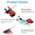 AC1200 WiFi 5 PCIe Wireless Network Card Dual Band 2.4G/5GHz Bluetooth 4.0 1200Mbps Adapter For Desktop PC - Visuel 5 | SAMAG