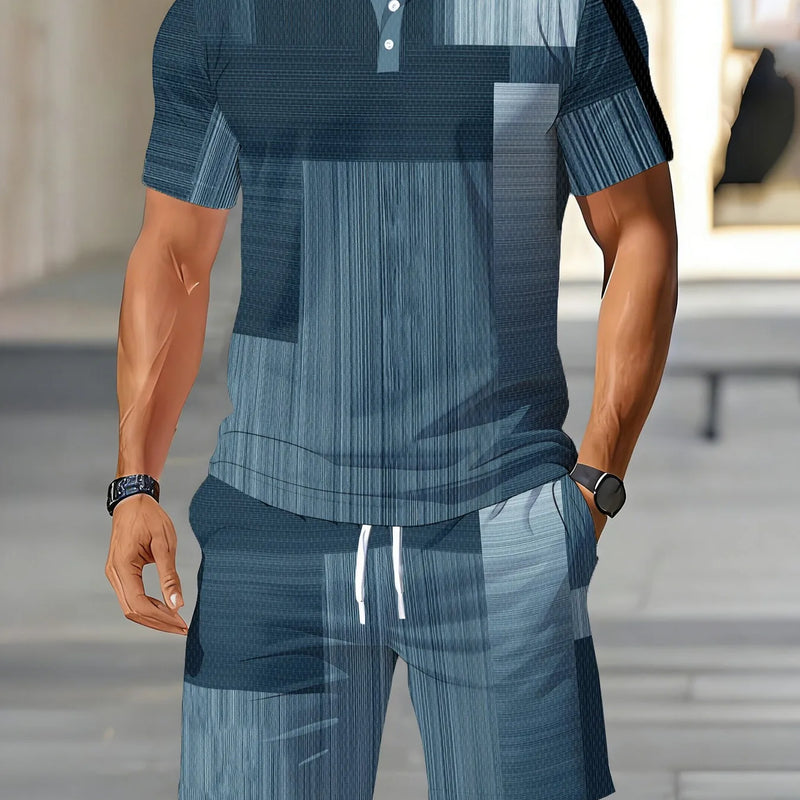 Summer New Men's Polo Shirt Set - Street Casual Fashion | SAMAG