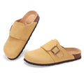 Litfun Classic Clogs Slippers For Women Casual Concise Slides Suede Cork Sandals Summer New Women Mules With Adjustable Buckle