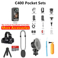 SJCAM C400 Action Camera Combo Best Sport DV Video 4K 7H Battery Life Dual Touch Screen Vlog Camera with Accessory Kits Gifts