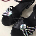 Latin Dance Shoelaces, Diamond Women's Dance Shoes, Soft Sole, Comfortable and Breathable, New Style of Practice Shoes