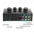 Fuluode Portable Karaoke Sound Mixer Professional Dual Mic Inputs Audio System Digital Audio Sound Machine Echo OK Mixer System