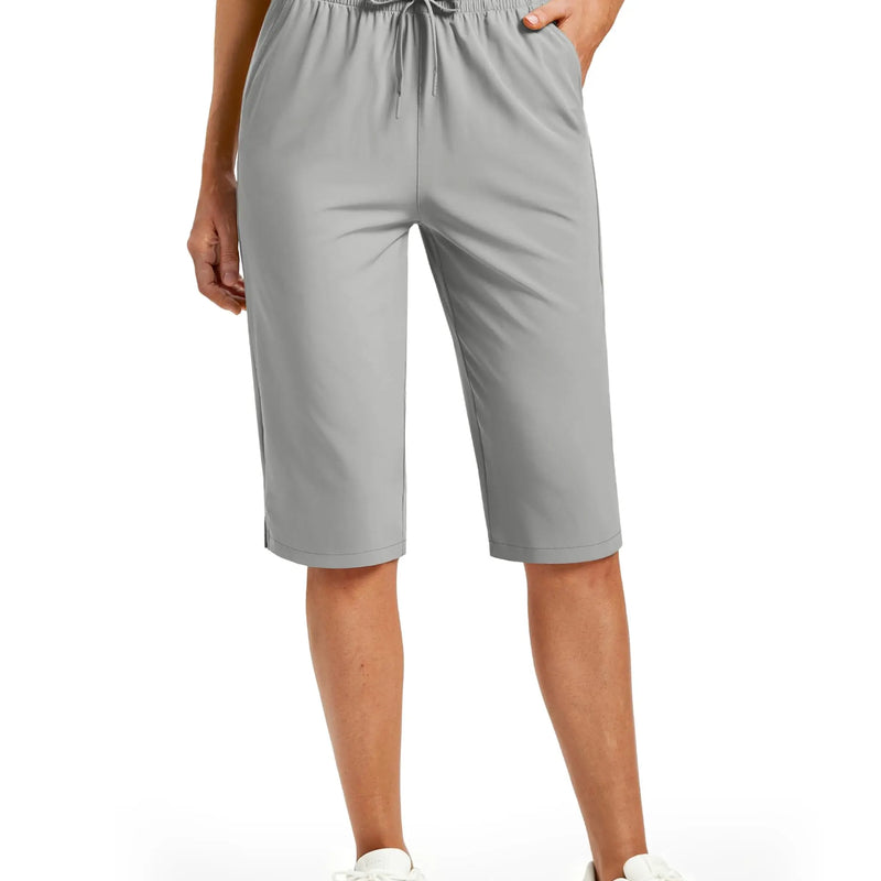 TACVASEN Women's Quick Dry Hiking Capris 4 - Way Stretch - View 15 | SAMAG