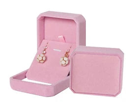 Huitan Velvet Box for Rings/Earrings/Necklaces/Bracelets Simple Classic Engagement Wedding Packaging Boxes - Visuel 6 | SAMAG