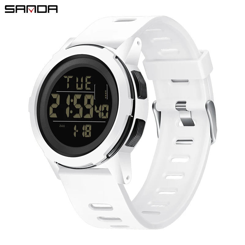 SANDA New Men Sport Wristwatch Luxury Luminous LED Analog Digital Display Stopwatch Waterproof Male - Visuel 10 | SAMAG