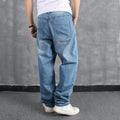 Men's Blue Stretch Wide-leg Jeans for Spring and Fall | SAMAG