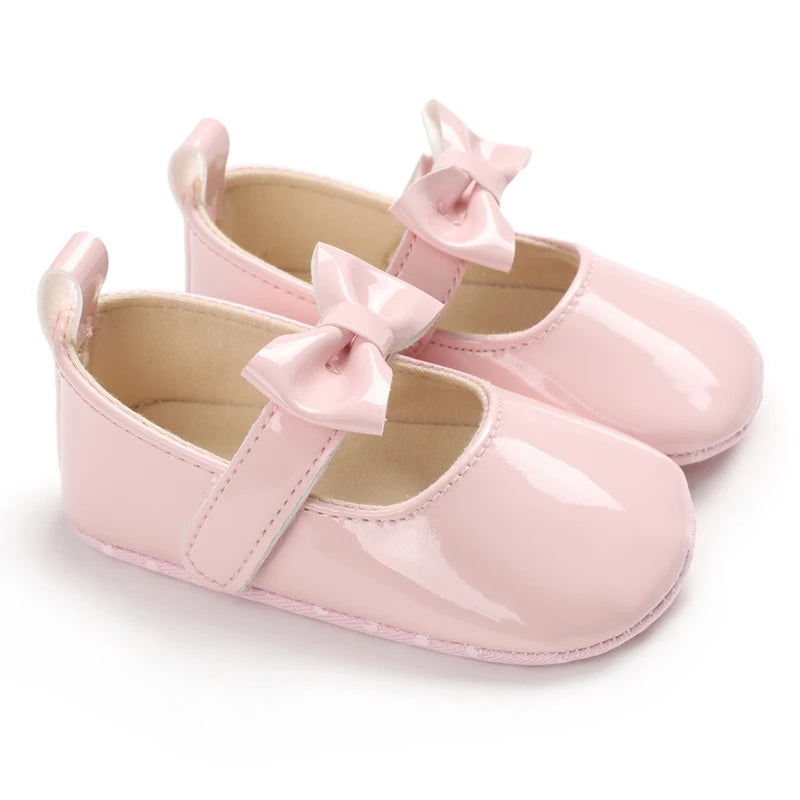0-18M Baby Shoes Infant Pre-Walker Shoes, Cute Pink Theme Casual Flat Shoes, Soft Sole Lightweight Comfortable for Girls