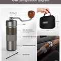 HiBREW Manual Coffee Grinder Aluminum Conical Burr Capacity 22g Hand Coffee Grinder with 11 Levels Adjustable Setting Pour Over